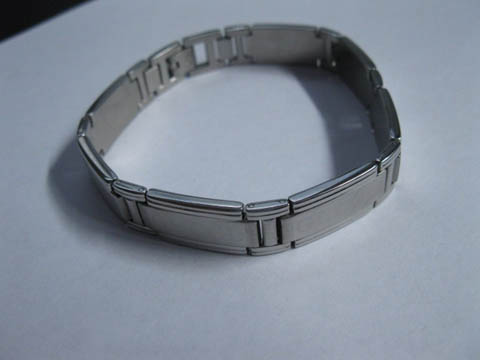 1X Shiny Polish Mens Stainless Steel Bracelet "GUCCI" - Click Image to Close